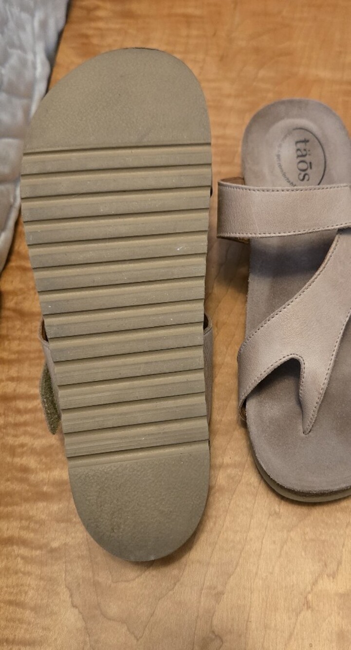 Taos Taupe Suede Slide Sandals - Picture 4 of 6
